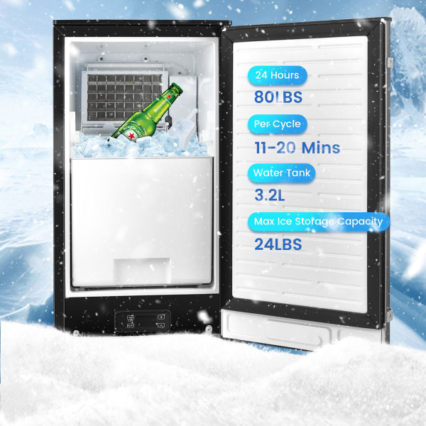 115V Free-Standing Undercounter Built-in Ice Maker with Self-Cleaning product image