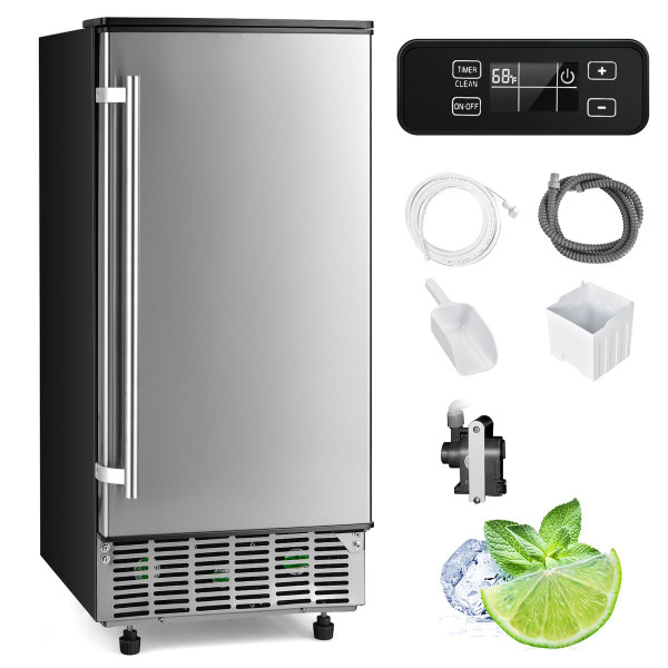 115V Free-Standing Undercounter Built-in Ice Maker with Self-Cleaning product image