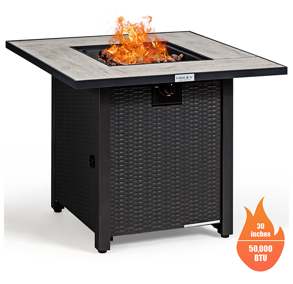 Square 30" 50,000-BTU Propane Gas Fire Pit Table product image