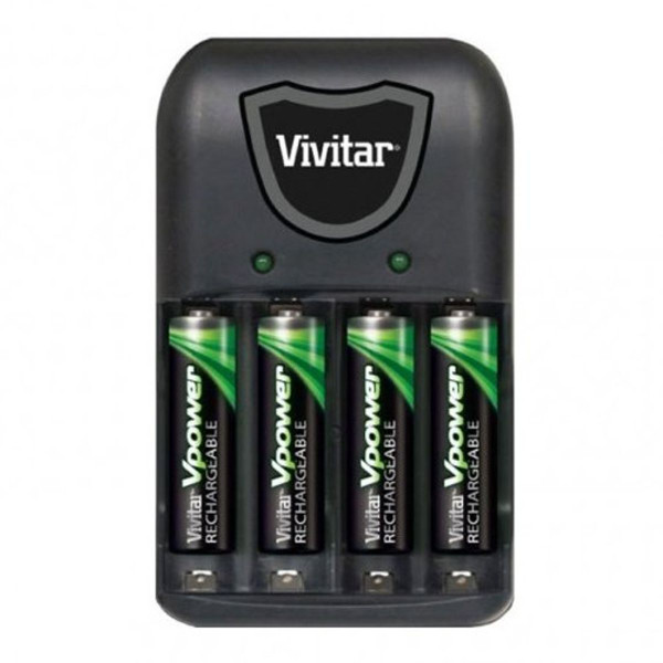 Vivitar Vpower Compact Battery Charger with 4 x AAA NiMH Batteries product image