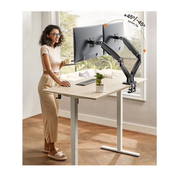 Ergear® Fully Adjustable Dual Monitor Arm with USB for Screens up to 35" product image