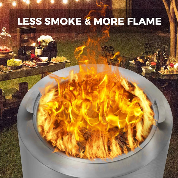 Large Smokeless Fire Pit with Removable Ash Pan by Akeacubo® product image