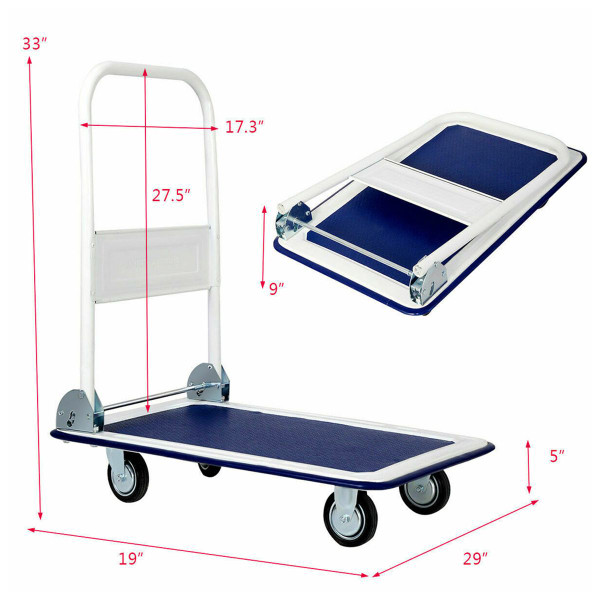 330- or 660-Pound Capacity Platform Push Cart Dolly product image