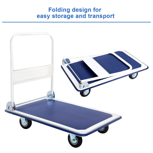 330- or 660-Pound Capacity Platform Push Cart Dolly product image