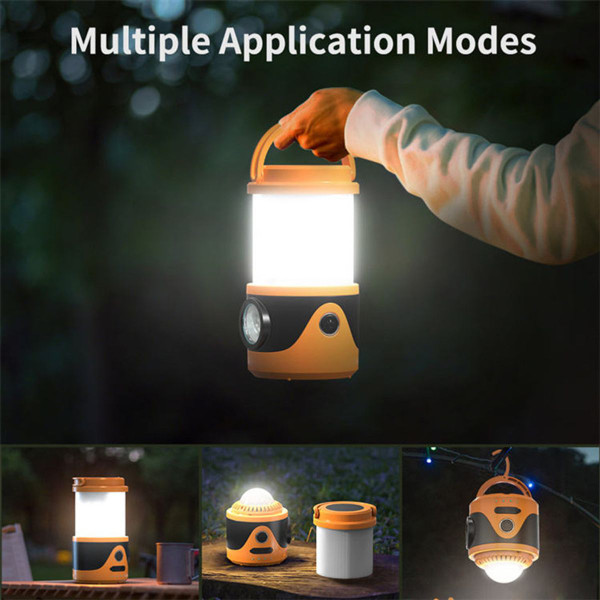LED Rechargeable Emergency Flashlight Lantern Waterproof Tent Light with 12 Light Modes Detachable Portable Camping product image