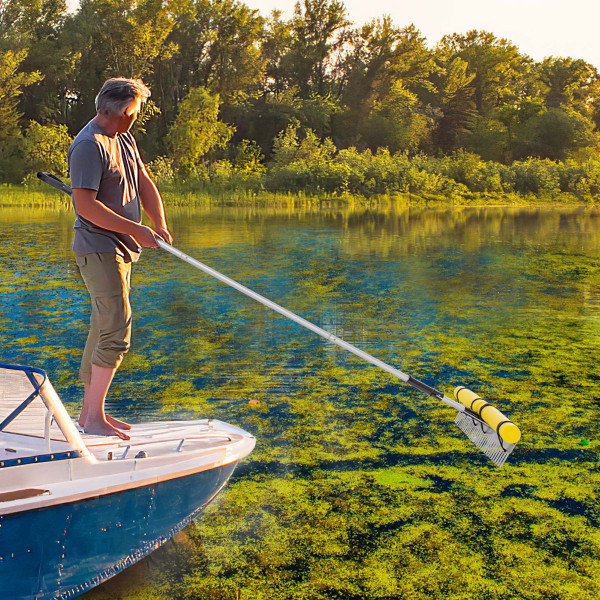 Costway 2-in-1 Floating Aquatic Weed Cutter Rake with Foam Floats product image