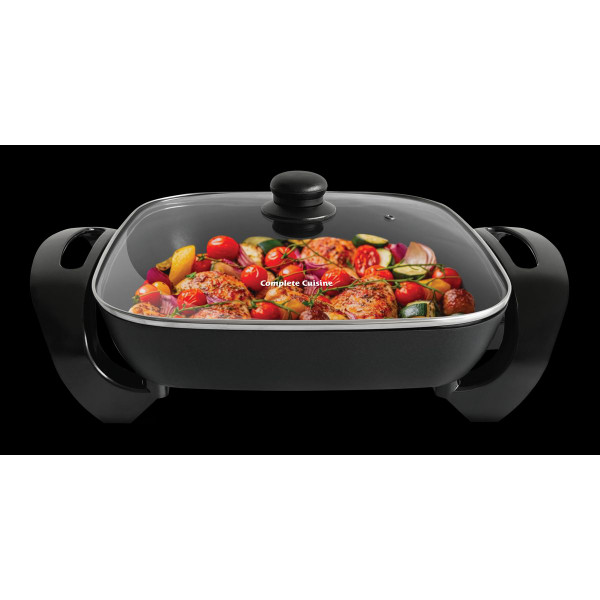 12-Inch Non-Stick Electric Skillet with Glass Cover by Complete Cuisine® product image