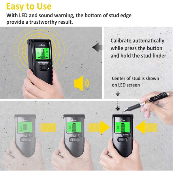 4-in-1 LCD Display Electric Stud Finder Wall Scanner product image