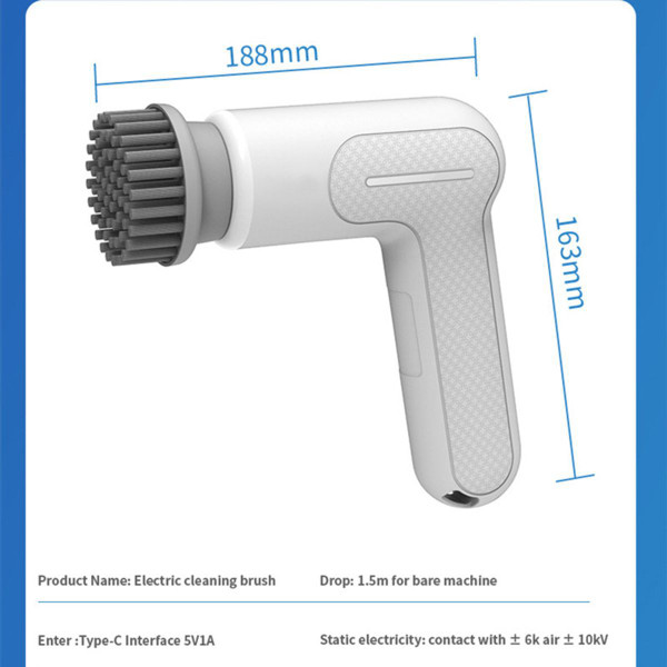 Electric Spin Scrubber Spofan Cordless Cleaning Brush with Replaceable Brush Heads and Rotating Speed Portable Shower Scrubber for Kitchen Tub Floor Car product image