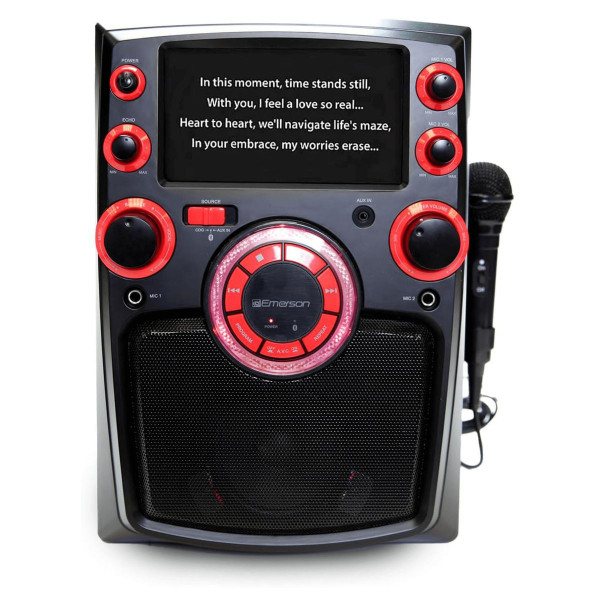 Emerson™ Portable Bluetooth Karaoke System with 7" LCD Display, EK-6002 product image