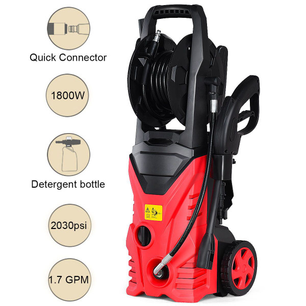 2030PSI 1800W Electric High-Pressure Washer with Hose Reel product image