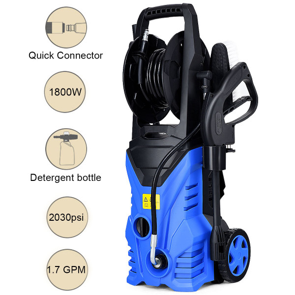 2030PSI 1800W Electric High-Pressure Washer with Hose Reel product image