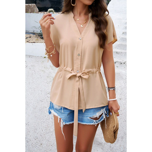 Women's Tailored V-Neck Peplum Shirt product image