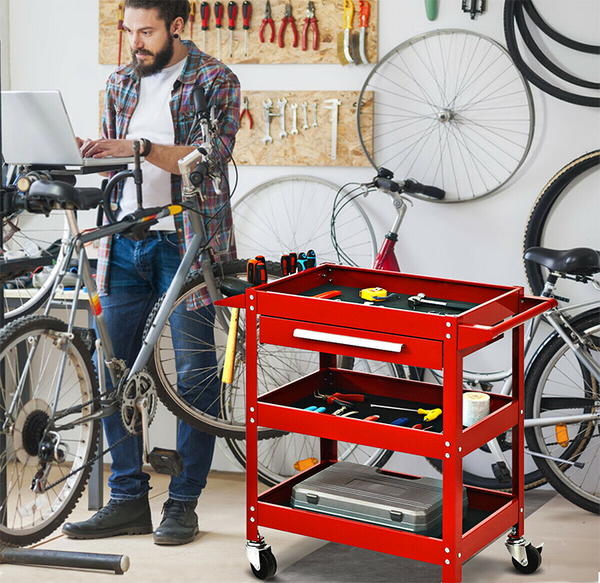 Rolling 3-Tray Tool Organizer Cart product image