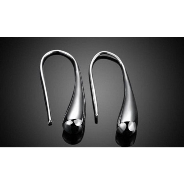 Sterling Silver-Plated Water Drop Hook Earrings product image