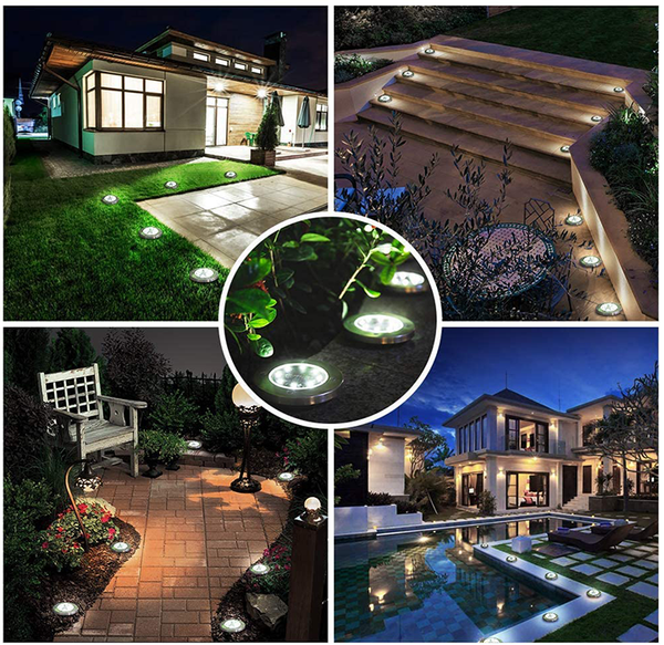 Waterproof Solar Powered LED Garden Lights (8-Pack) product image