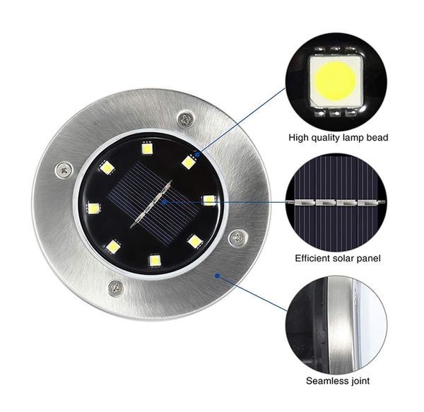 Waterproof Solar Powered LED Garden Lights (8-Pack) product image