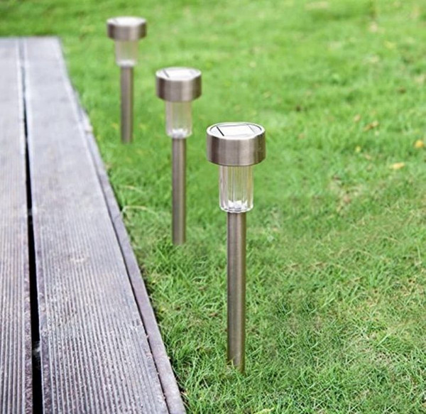 Stainless Steel Solar-Powered Pathway Lights (12-Pack) product image