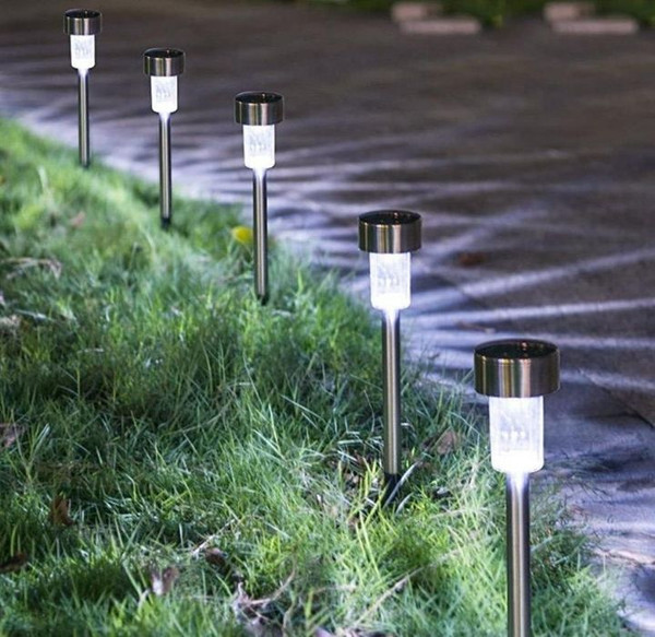 Stainless Steel Solar-Powered Pathway Lights (12-Pack) product image