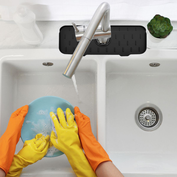 Silicone Kitchen Sink Faucet Splash Guard (2-Pack) product image