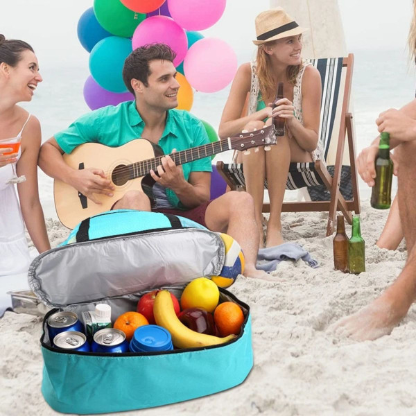 2-in-1 Beach Tote Insulated Cooler Bag product image