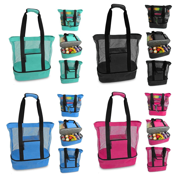 2-in-1 Beach Tote Insulated Cooler Bag product image