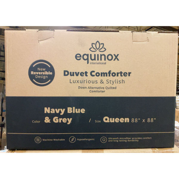 Equinox™ All-Season Quilted Comforter, Goose Down Alternative (Queen Size) product image