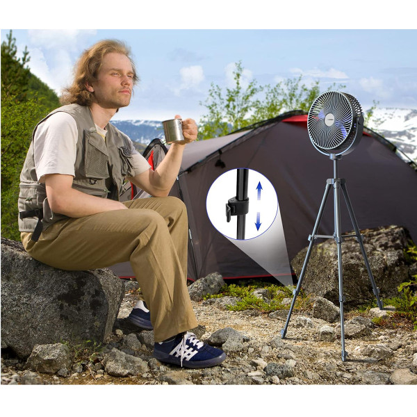 Airbition™ 8-Inch Portable Camping Fan with Tent Hook product image