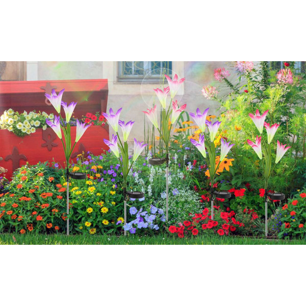 Solarek® Solar Lily Flower Garden Light (2 to 8-Pack) product image