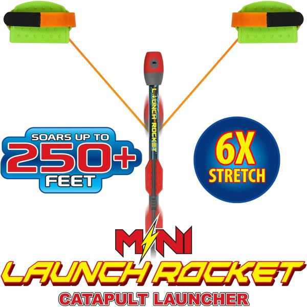 Funwares® Mini Launch Rocket Catapult Launcher with 2 Whistling Rockets product image