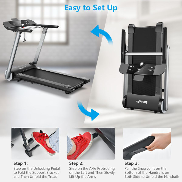 Superfit Folding Electric Treadmill product image