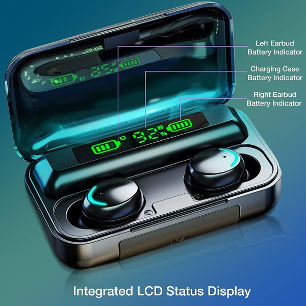 Acuvar™ Wireless BT 5.0 Rechargeable IPX7 Waterproof Earbuds with Case product image
