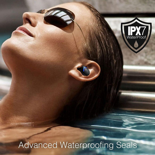 Acuvar™ Wireless BT 5.0 Rechargeable IPX7 Waterproof Earbuds with Case product image