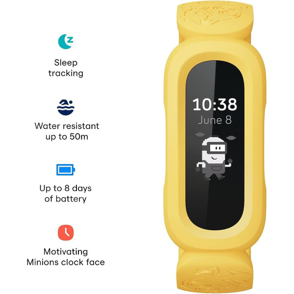 Fitbit® Ace 3 Activity-Tracker for Kids, Minions Edition, FB419BKYW product image