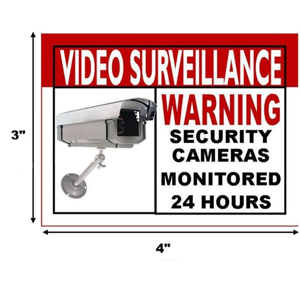 Home Security Camera Warning Sticker (6-Pack) product image