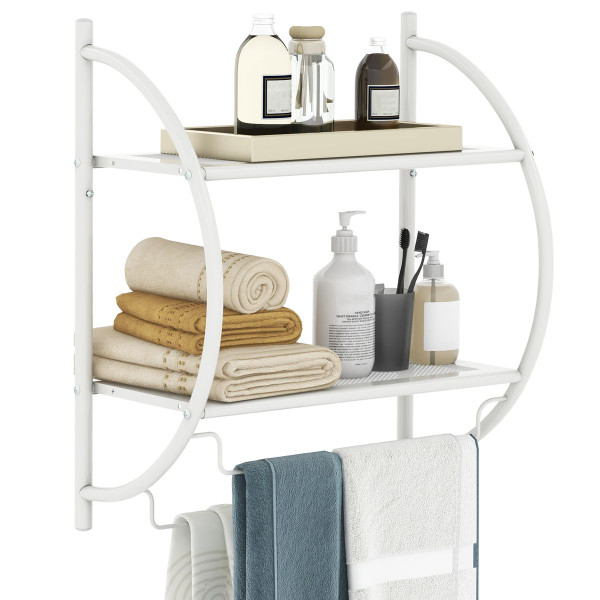 Wall Mounted 2-Tier Bathroom Shelf  product image