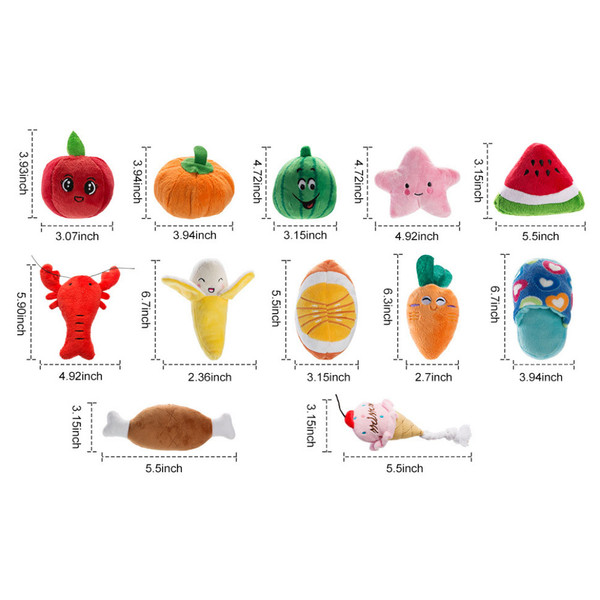 Cute Plush Squeaky Dog Toys (12-Pack) product image