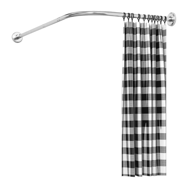 NewHome™ Curved Corner L-Shaped Curtain Shower Rod product image