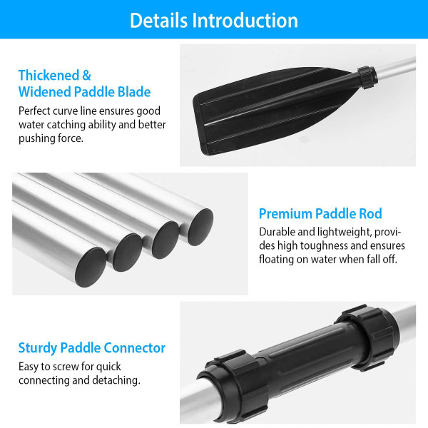 LakeForest® 2-in-1 Aluminum Alloy Kayak Paddles product image