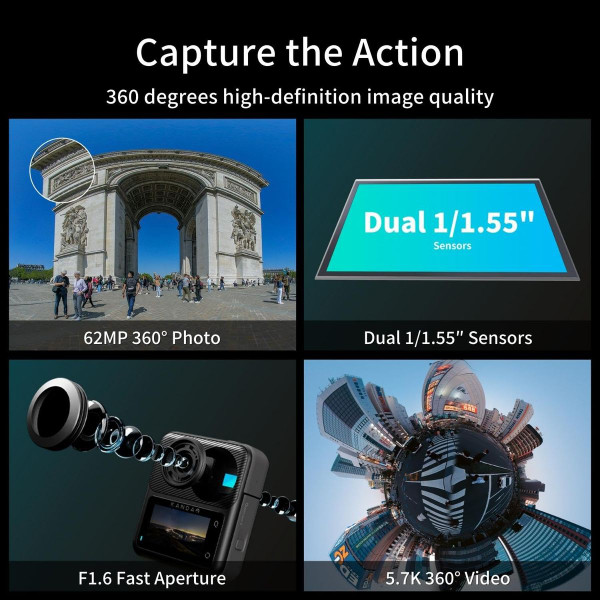 Kandao QooCam 3 360° Action Camera Travel Combo product image