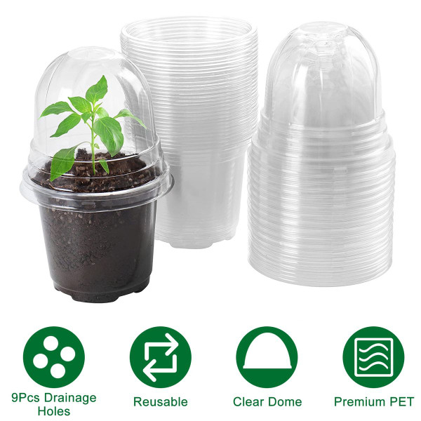 iMounTEK® Plant Nursery Pot with Lid (30-Pack) product image