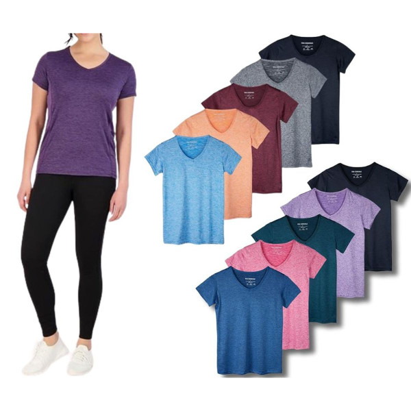 Women's Short Sleeve V-Neck Performance T-Shirt (5-Pack) product image