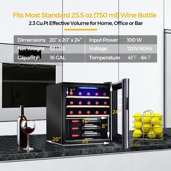 21-Bottle Digital Control Wine Refrigerator product image