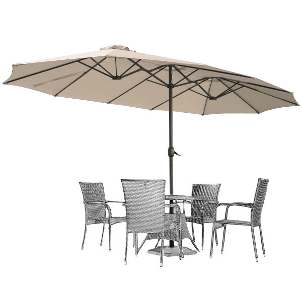 15 X 9-Foot Double-sided Large Outdoor Patio Umbrella With Crank product image