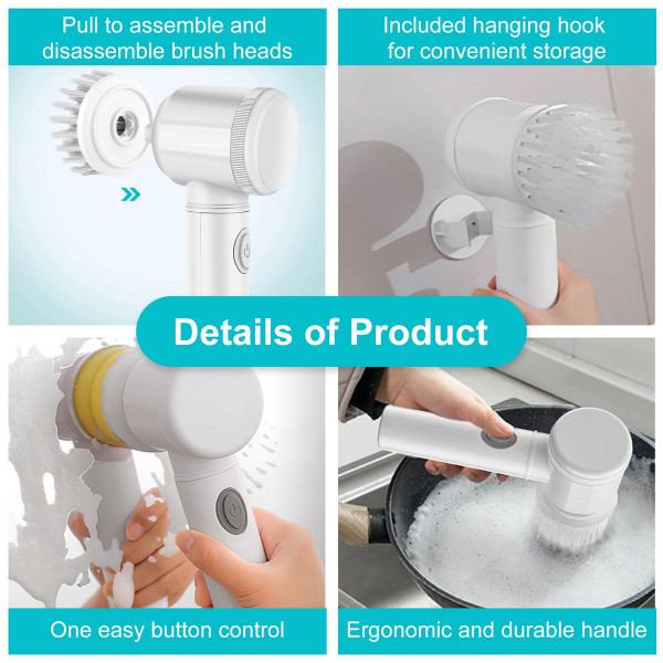 NewHome™ Cordless Electric Spin Scrubber product image