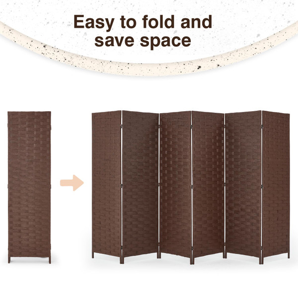 6-Foot 6-Panel Room Divider Privacy Screen product image