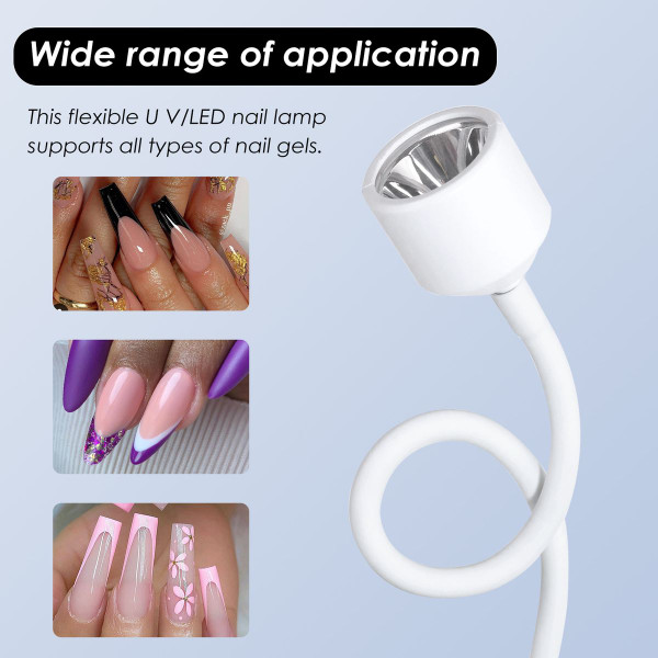 Mini USB UV/LED Light for Gel Nails 360 Degree Freely Adjustable Tube Nail Dryer Convenient UV Lamp For Nails Art Decoration product image