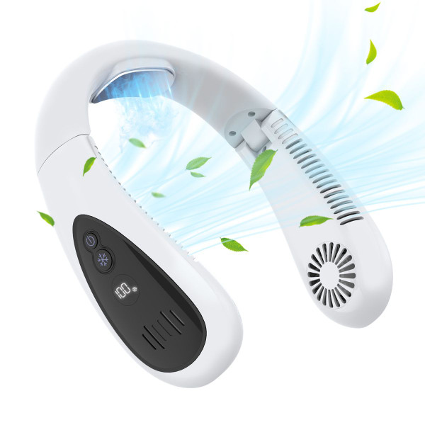 Neck Air Conditioner Portable Neck Fan with Semiconductor Cooling Airflow Fans Portable Rechargeable with 3 Speeds LED Display for Outdoor Travel Indoor product image