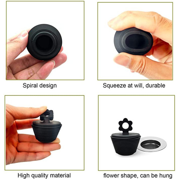Universal Silicone Drain Plug Stopper (2-Pack) product image
