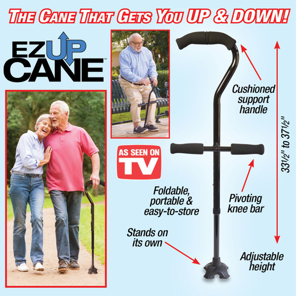  EZ Up Cane with Knee Bar and Soft Grip Handle product image